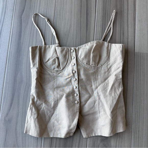 Onia Air Linen Underwire Corset Top - Picture 4 of 6
